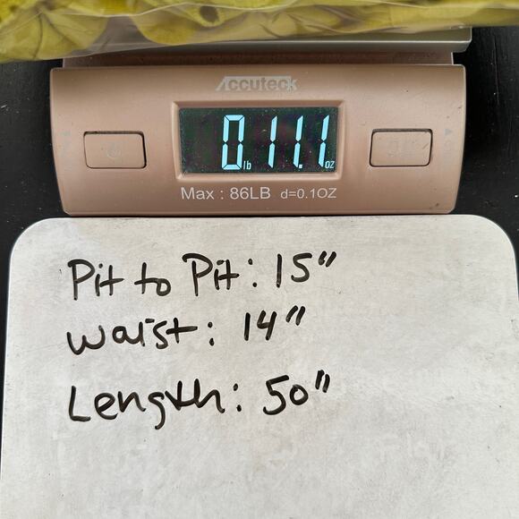 NAOO Eyelet lace Maxi Sun Dress tiered yellow smocked cottage vacation Small - Picture 10 of 10